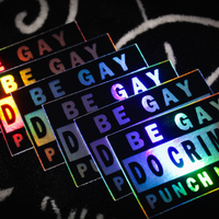 Be Gay Do Crimes Holographic | Vinyl Stickers - Thumbnail 2