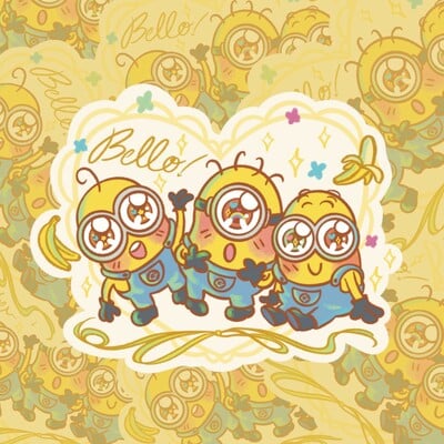 Minions bello sticker