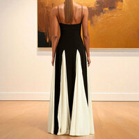 Elegant Sexy Women's Splice Color Dress Backless   - Thumbnail 6