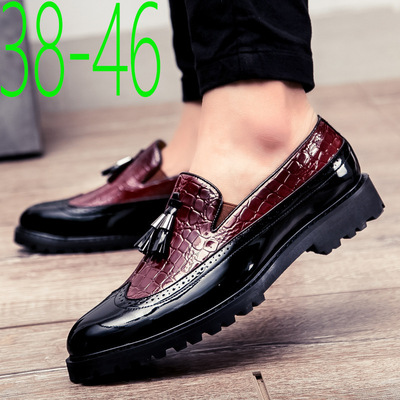 Hairstylist casual shoes men's retro business loafers 3 colors