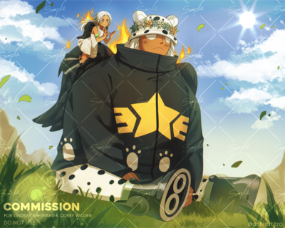 One Piece "S-Snake" Flowers Textured Paper Autographed Print