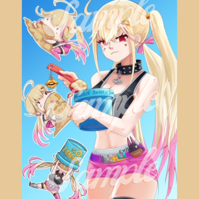 Goddess of victory nikke "jackal" sand goblin autographed print