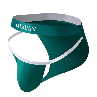 Mixed-color 4pk men's underwear lingerie low-rise sexy cut-out high-leg nylon underpants kx025gc