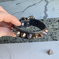 1-Row Rainbow Standard British Stud Wristband - Thumbnail 5