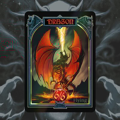 Dragon 6/6 - token card