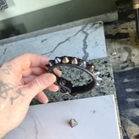 Self keeper buckle 1-Row Rainbow Standard British Stud Wristband - Thumbnail 1