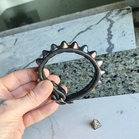 Self keeper buckle 1-Row Rainbow Standard British Stud Wristband - Thumbnail 5