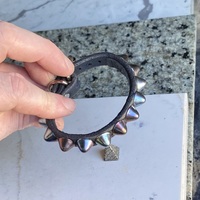 Narrow 1-Row Rainbow Standard British Stud Wristband - Thumbnail 1