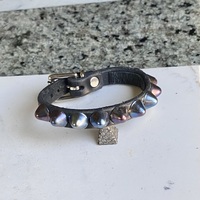 Narrow 1-Row Rainbow Standard British Stud Wristband - Thumbnail 2