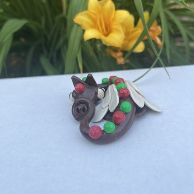 Dee the sleeping gingerbread dragon