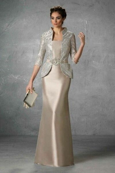 Elegant Mermaid Lace with Jacket Mother Of the Bride/ Groom Dresses Formal Evening Dress