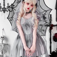 Ghost Bride Cosplay Halloween Dress - Thumbnail 1