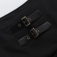 Gothic Pumpkin Black Shorts - Thumbnail 6