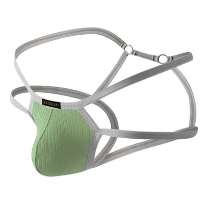 3pk gay men's sexy underwear lingerie cotton blend cut-out pouch double-thong t-string underpants kx023-lsd