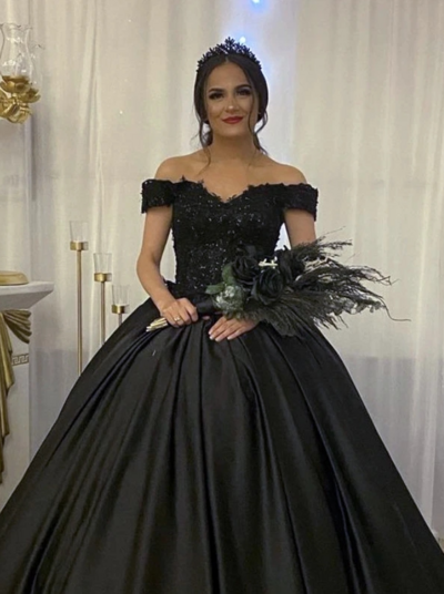 Vintage Off the Shoulder Black Mermaid Party Dresses Wedding Dresses