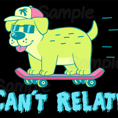 Glowing skateboard dog t-shirt - Thumbnail 4