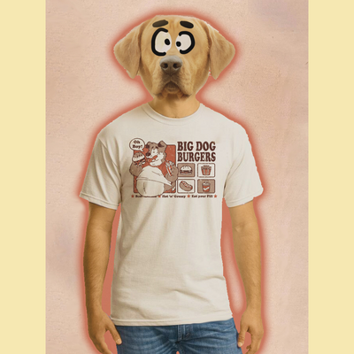 Burger dog t-shirt