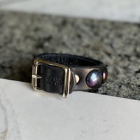 1-Row 3/4” Rainbow large dome studs wristband - Thumbnail 5