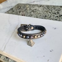 1-Row Rainbow tiny dome studs wristband - Thumbnail 1