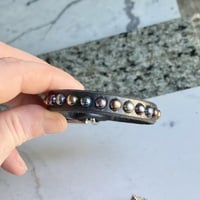 1-Row Rainbow tiny dome studs wristband - Thumbnail 2