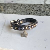 1-Row Rainbow tiny dome studs wristband - Thumbnail 7