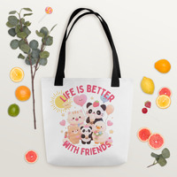 cute Tote bag animal and Friends - Thumbnail 1