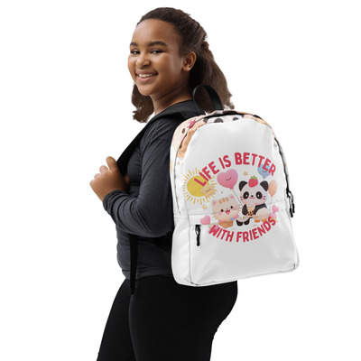 Cute kids backpack animal and friends