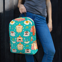 Women Cute Backpack Green Breakfast Parade - Thumbnail 6