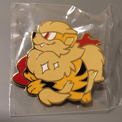 Arcanine poke fave enamel pin