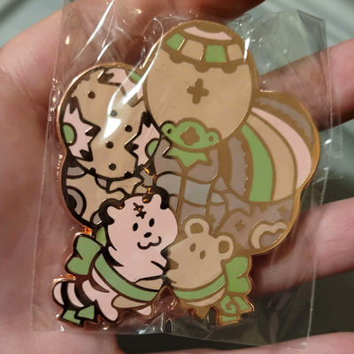 Balloon friends enamel pin