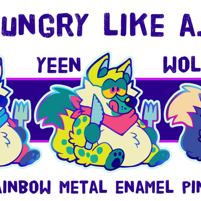 Hungry critter enamel pins - Thumbnail 1