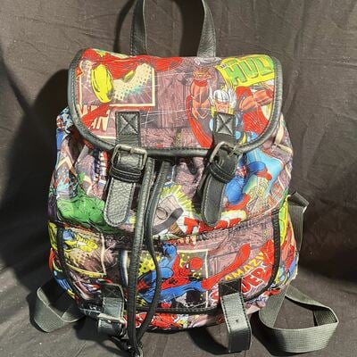 Marvel comic book backpack drawstring rucksack avengers slouch with tags