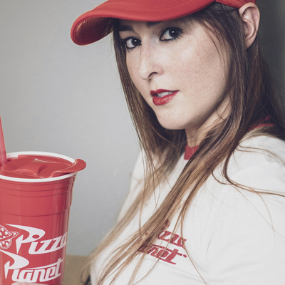 Disney pixar toy story large pizza planet logo cup