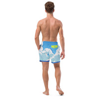 [PMTYD] -  Ocean Blue MELANGE Recycled Swim Trunks - Thumbnail 5