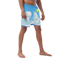 [PMTYD] -  Ocean Blue MELANGE Recycled Swim Trunks - Thumbnail 23