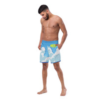 [PMTYD] -  Ocean Blue MELANGE Recycled Swim Trunks - Thumbnail 26