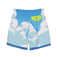 [PMTYD] -  Ocean Blue MELANGE Recycled Swim Trunks - Thumbnail 32