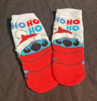 Christmas Lilo and Stitch No-Show Socks
