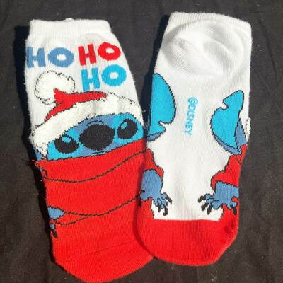Christmas lilo and stitch no-show socks