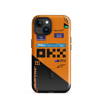 Oscar Piastri McLaren F1 race suit 2025 MagSafe tough case for iPhone