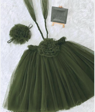 Olive Green Flower Girl Dresses Baby Gown 