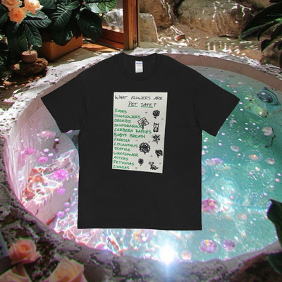 What flowers are pet safe t shirt black