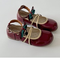 Cherry Red Ballet Style Mary Jane Shoes - Thumbnail 2