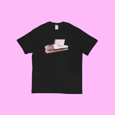 Pastel Pink Grave T Shirt Black