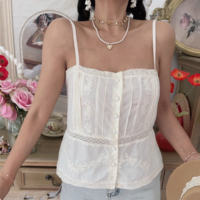 Bow embroidered camisole top - Thumbnail 4