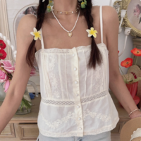 Bow embroidered camisole top - Thumbnail 5