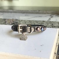 1-Row Rainbow medium dome studs wristband - Thumbnail 2