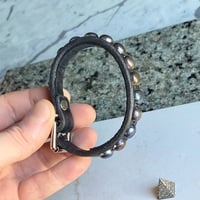 1-Row Rainbow medium dome studs wristband - Thumbnail 4