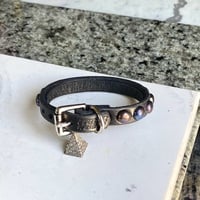 1-Row Rainbow medium dome studs wristband - Thumbnail 5