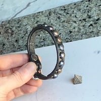 1-Row Rainbow medium dome studs wristband - Thumbnail 6